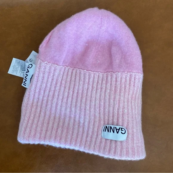 *Like New* GANNI Light Pink (Lilac Sachet) Structured Rib Beanie 💗 - Picture 4 of 5